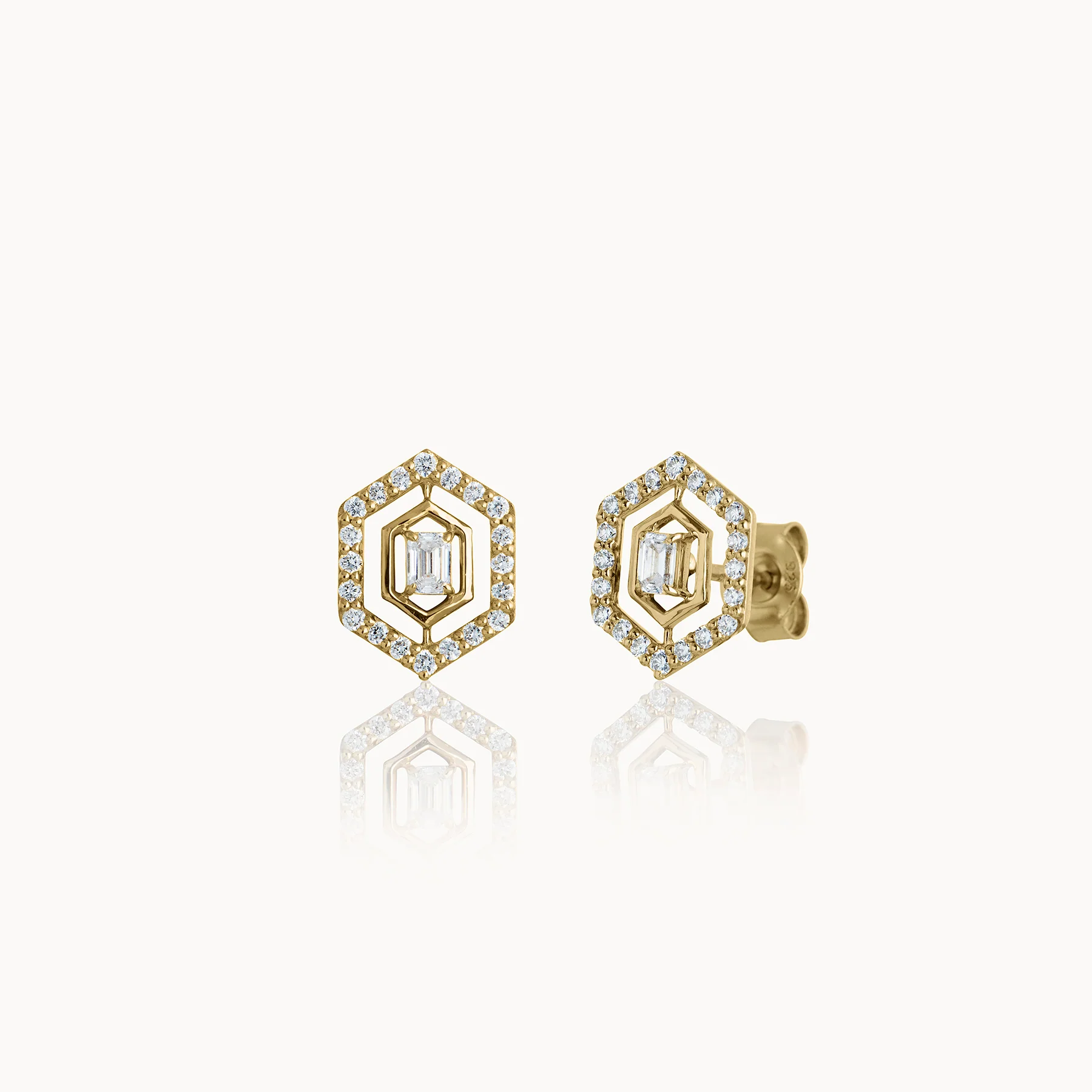 Radiant Halo Diamond Earrings - Image 3