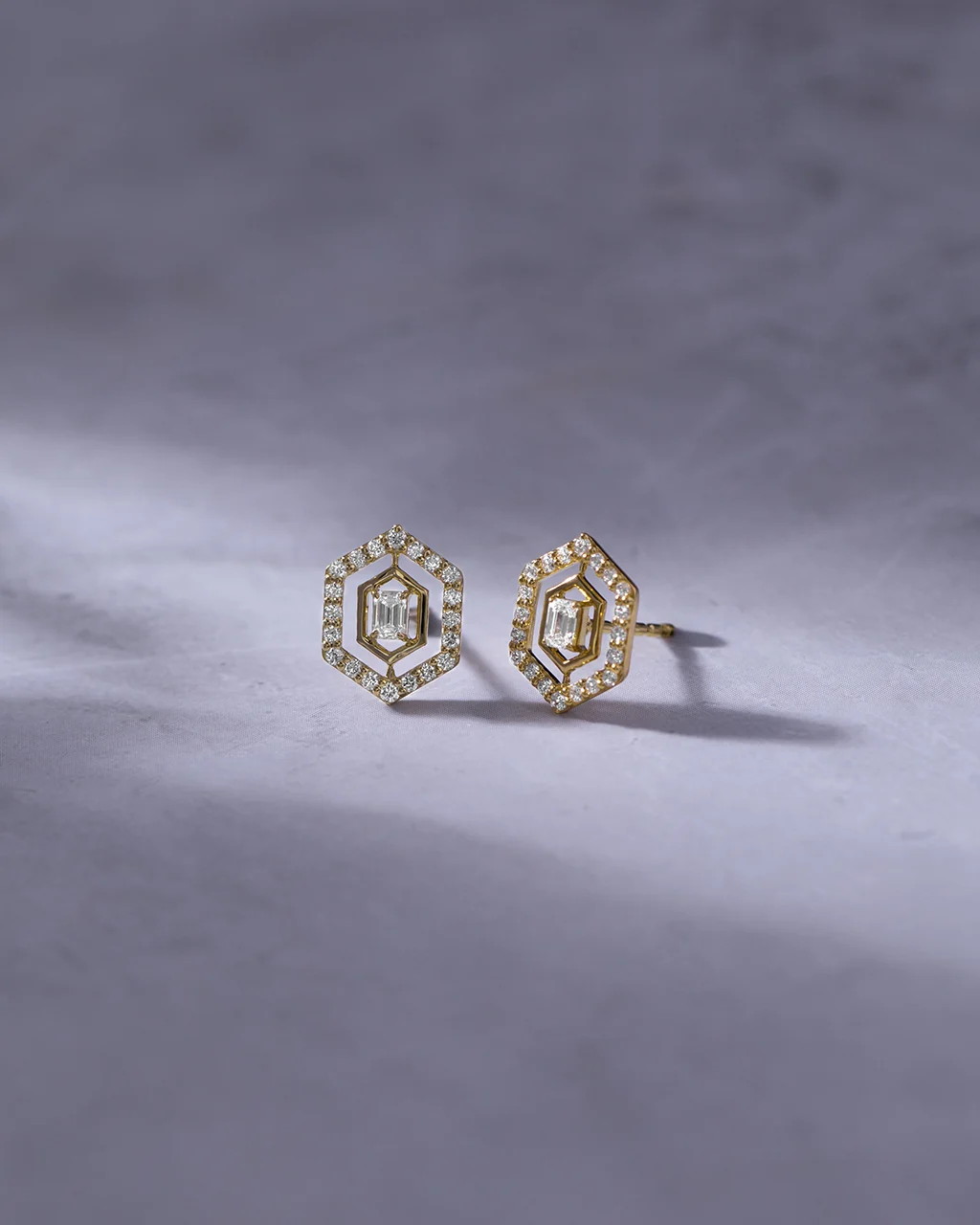 Radiant Halo Diamond Earrings - Image 5