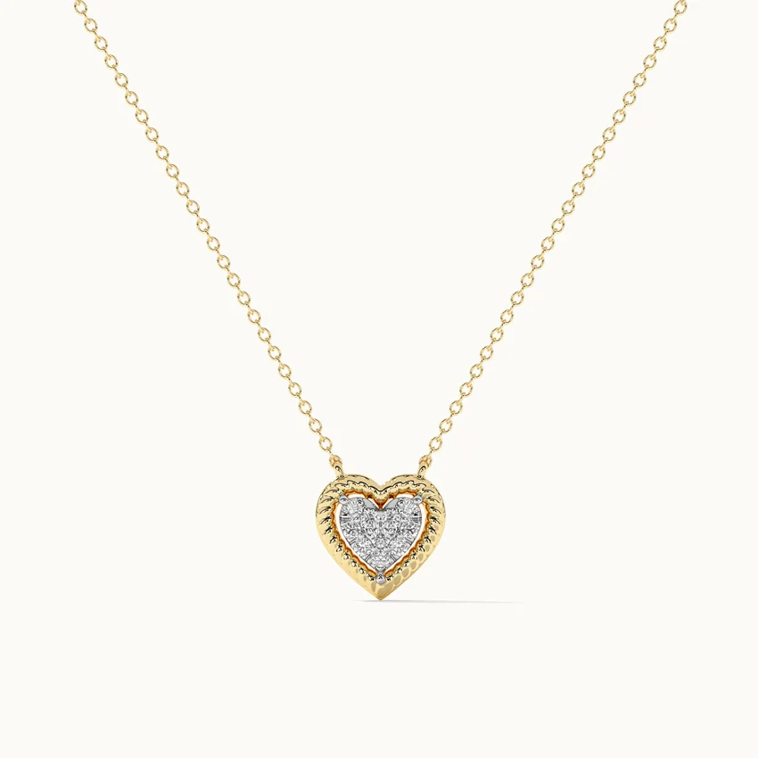 Rope Heart Diamond Necklace - Image 3