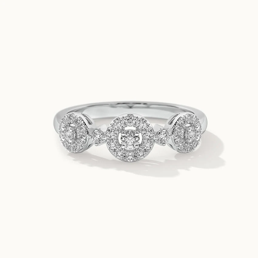 Round Halo Diamond Band - Image 3