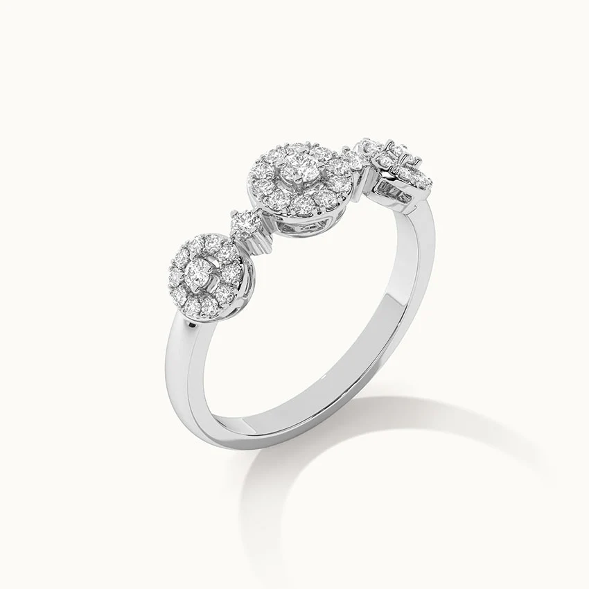Round Halo Diamond Band - Image 4