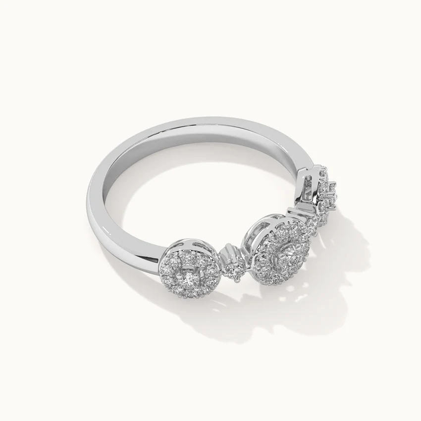 Round Halo Diamond Band - Image 5
