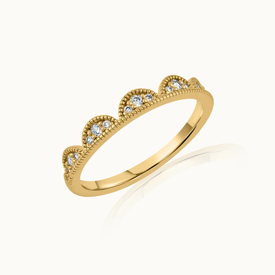 Scallop Stacker Diamond Band - Image 3