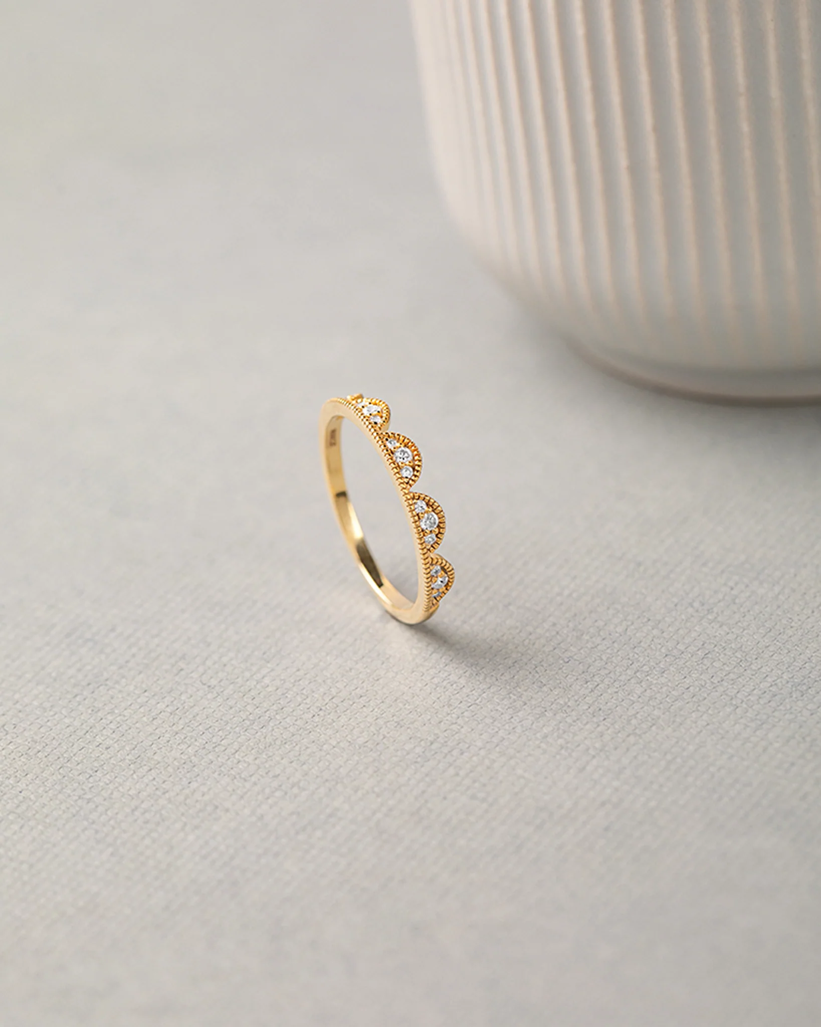 Scallop Stacker Diamond Band - Image 4