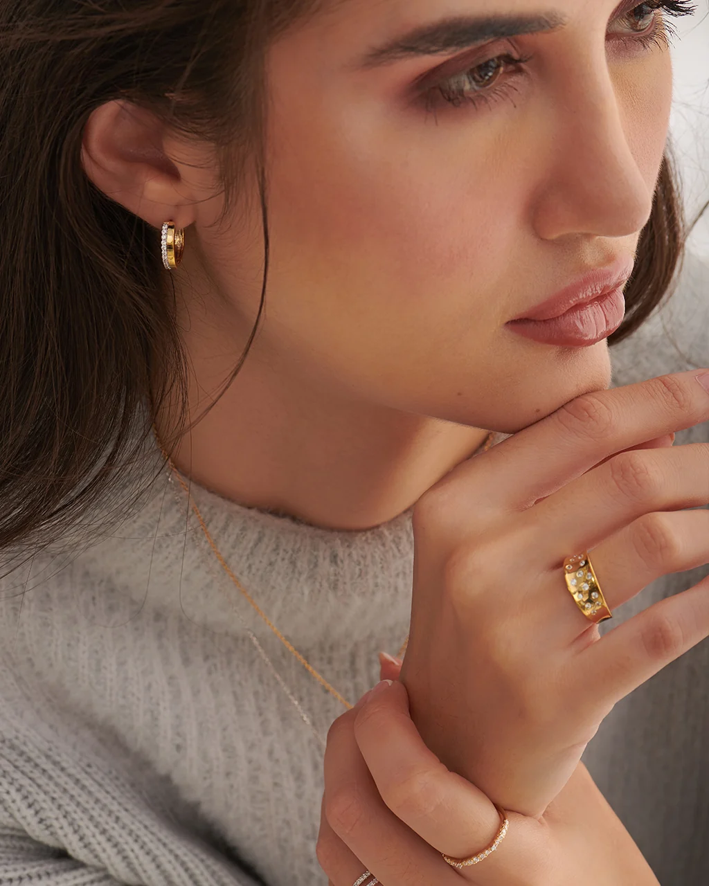 Scattered Wide Diamond Band - Image 2