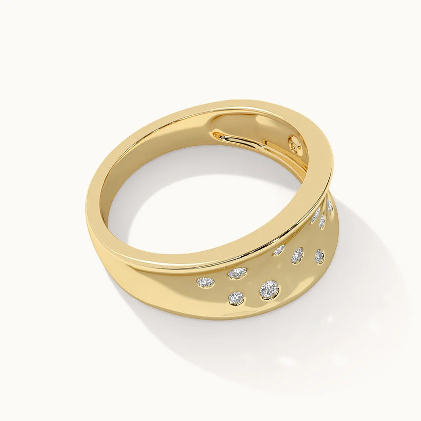 Scattered Wide Diamond Band - Image 6