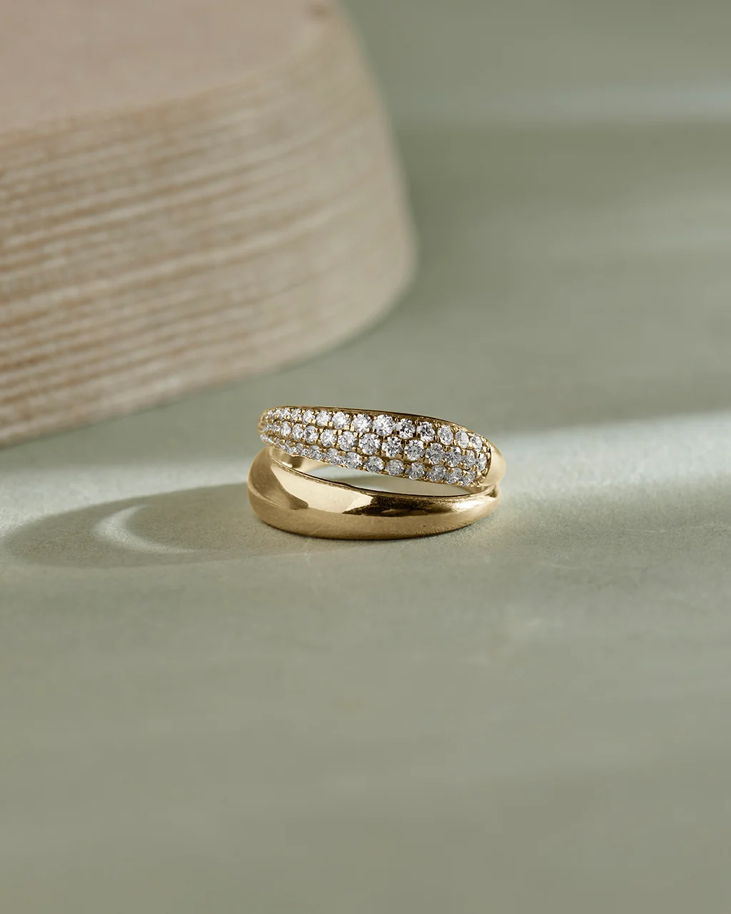 Sculpted Dome Diamond Ring - Image 4
