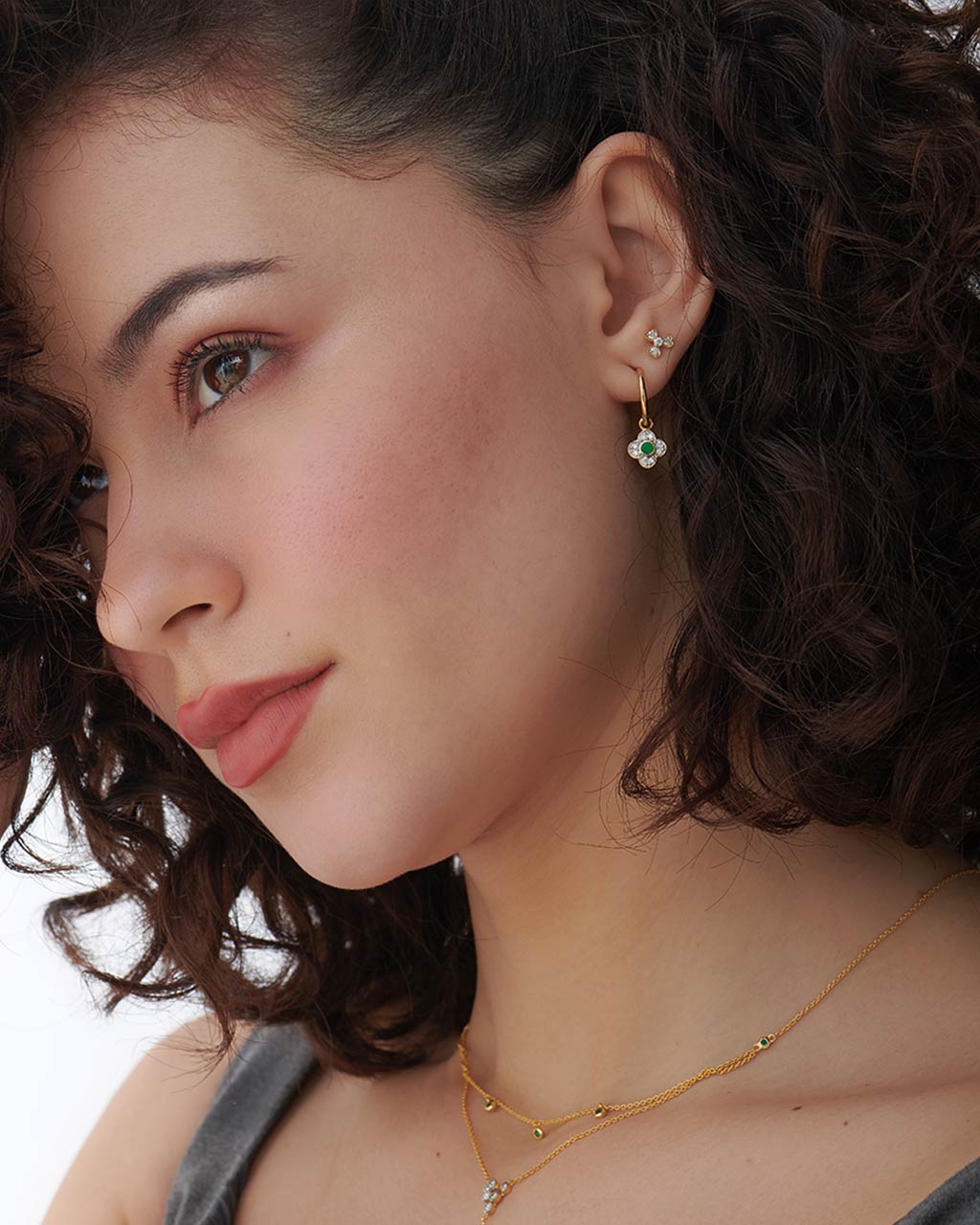 Shamrock Diamond Earrings - Image 6