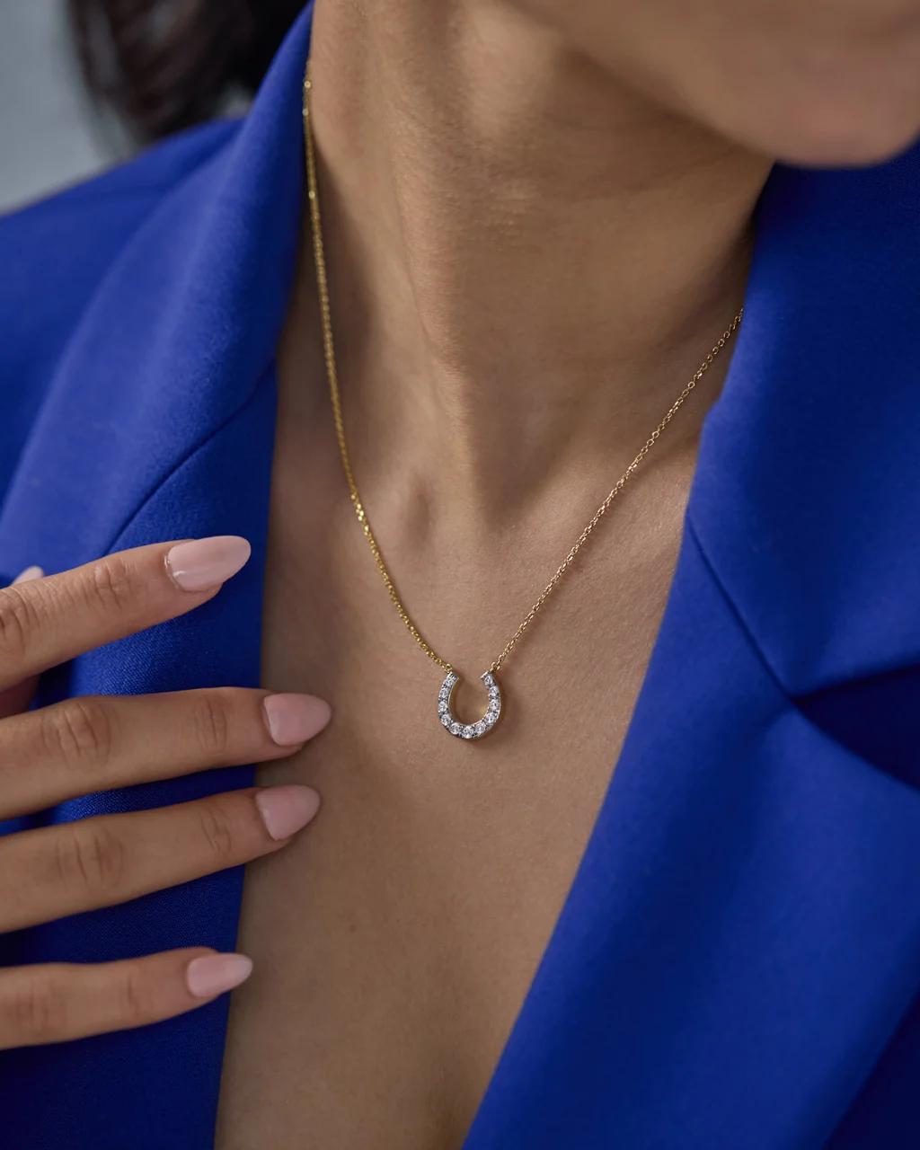 Shimmering Horseshoe Diamond Necklace - Image 2