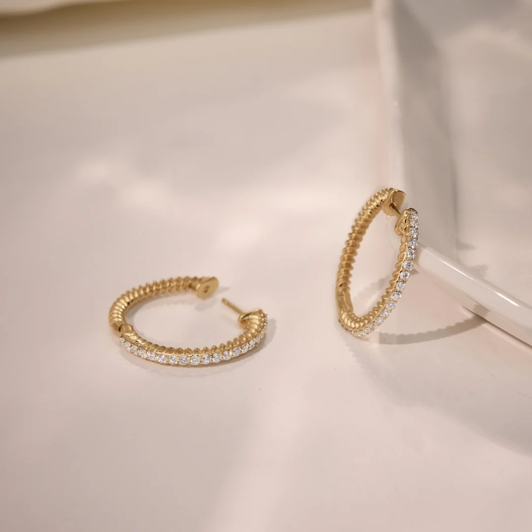 Shine Line Diamond Earrings