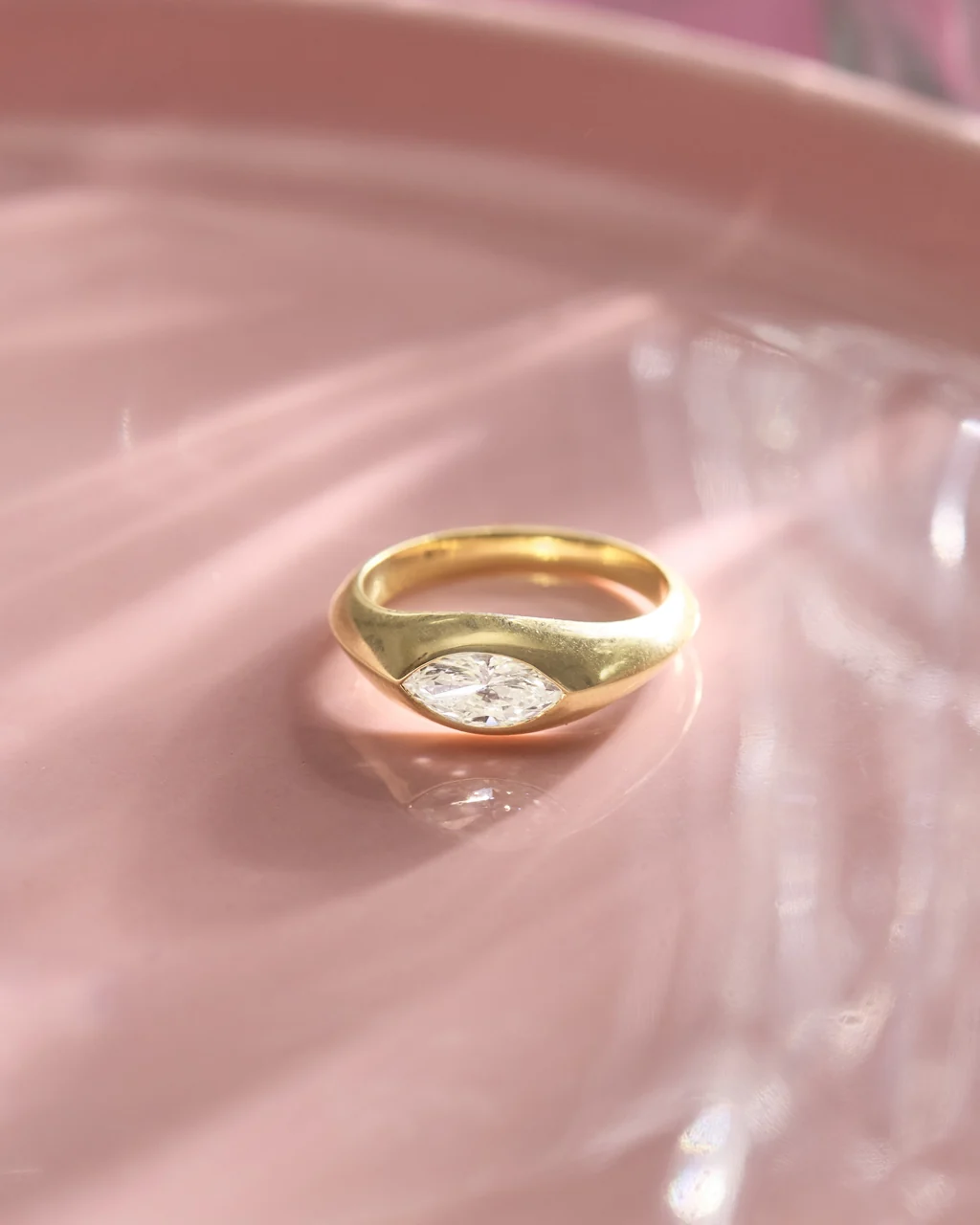 Signet Marquise Diamond Ring - Image 7