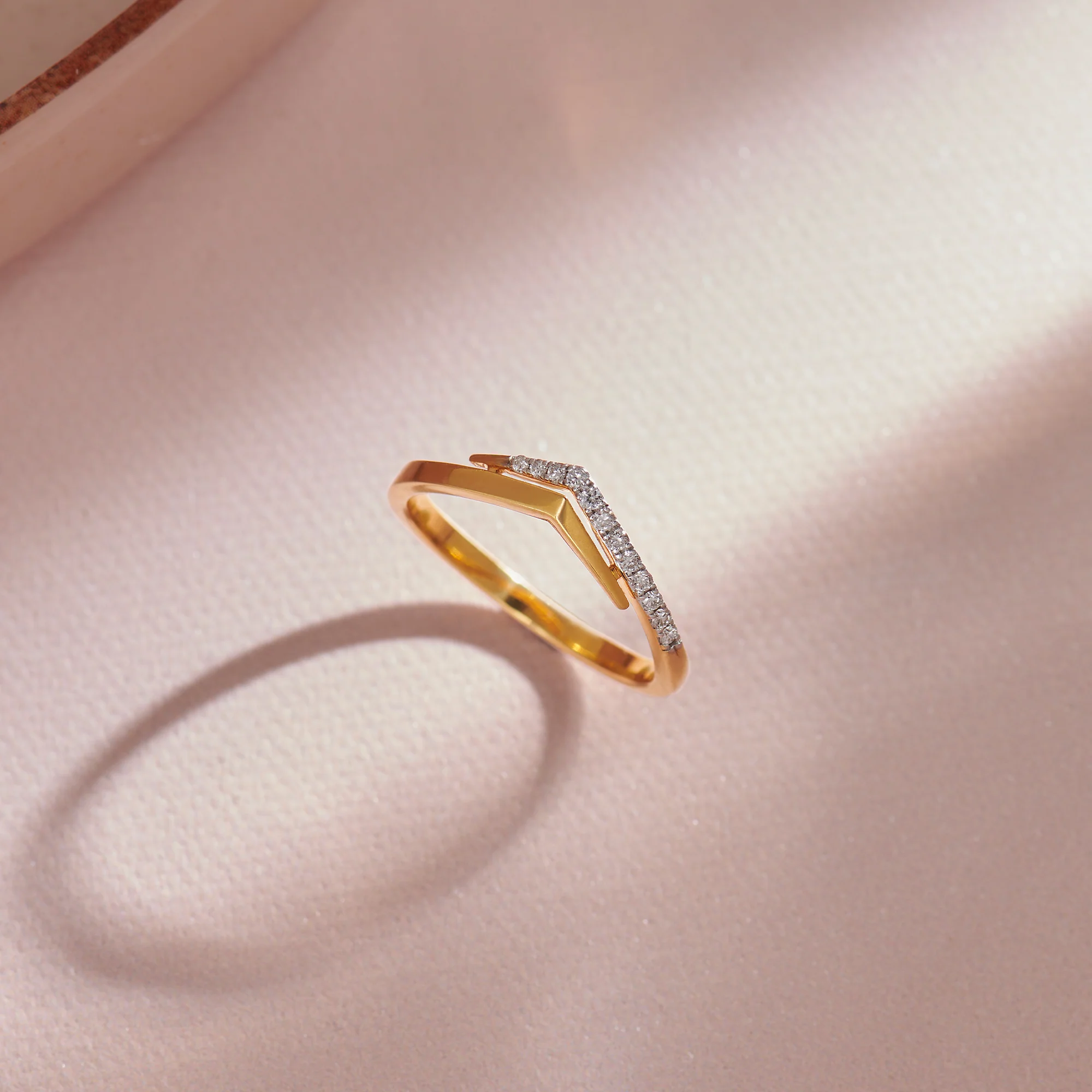 Sleek Chevron Ring