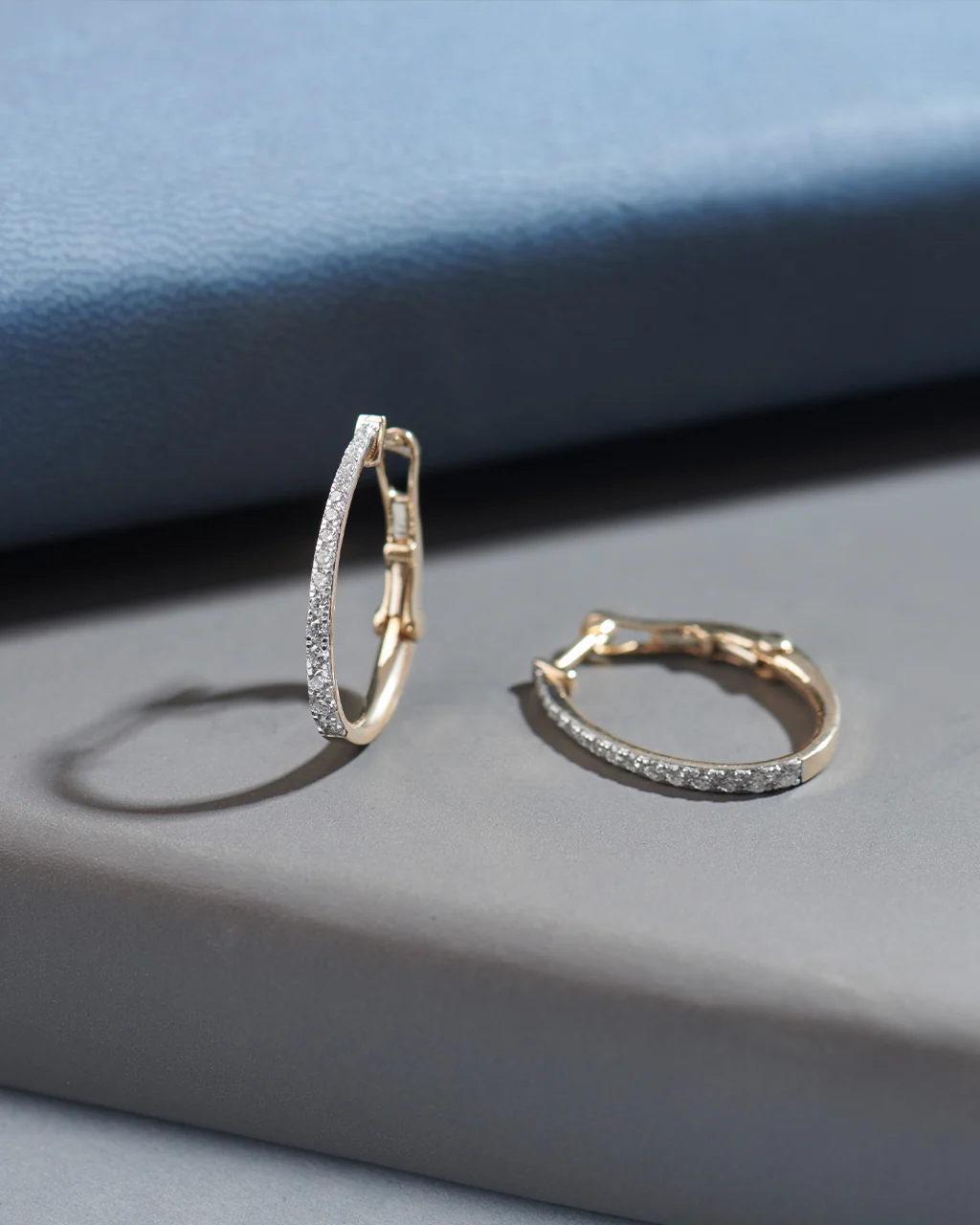 Sleek Pave Medium Hoops - Image 5