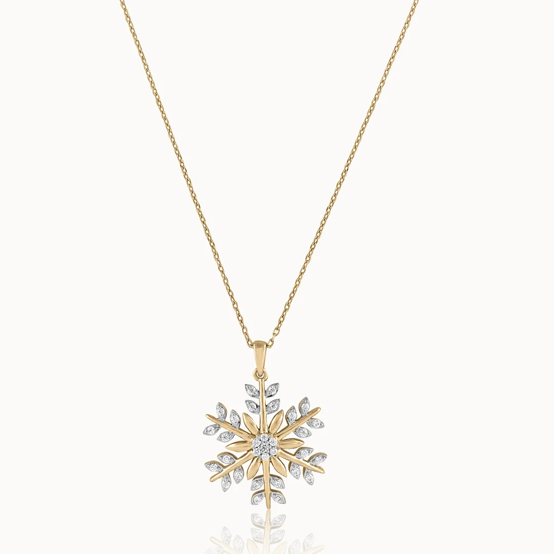 Snowflake Glow Diamond Necklace - Image 3