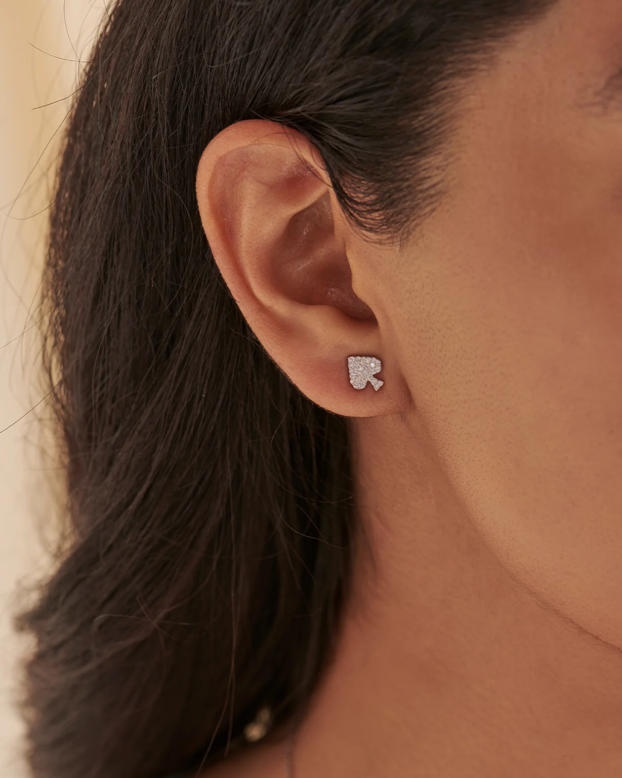 Spade Diamond Earrings - Image 4