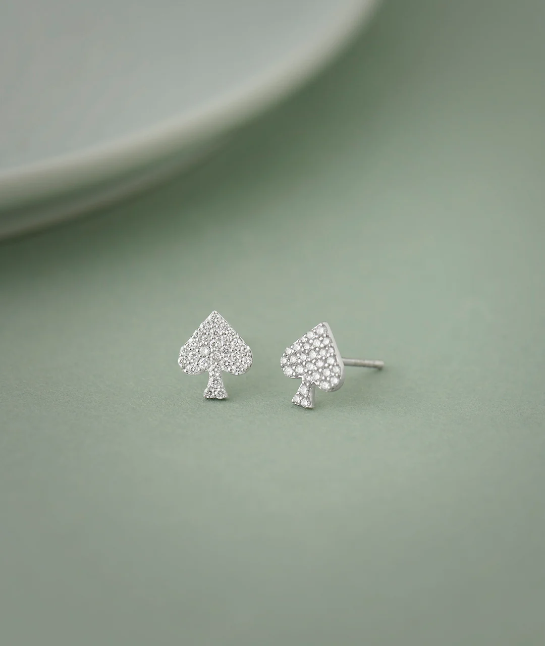 Spade Diamond Earrings - Image 5