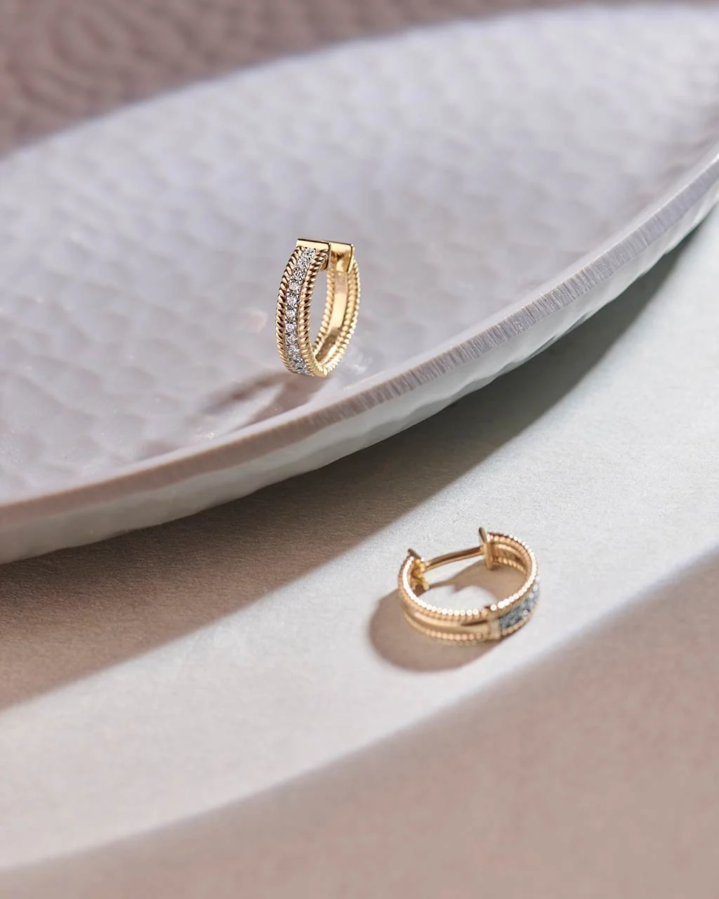 Spiral Double Row Small Hoops - Image 4
