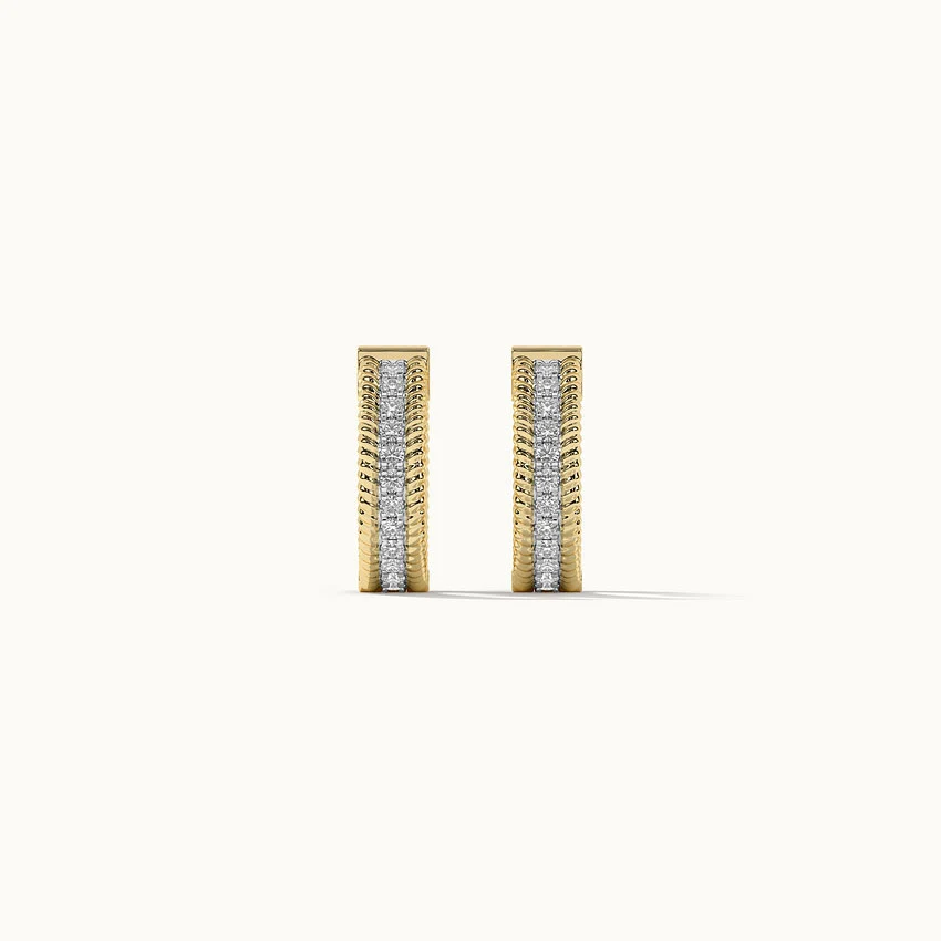 Spiral Double Row Small Hoops - Image 5