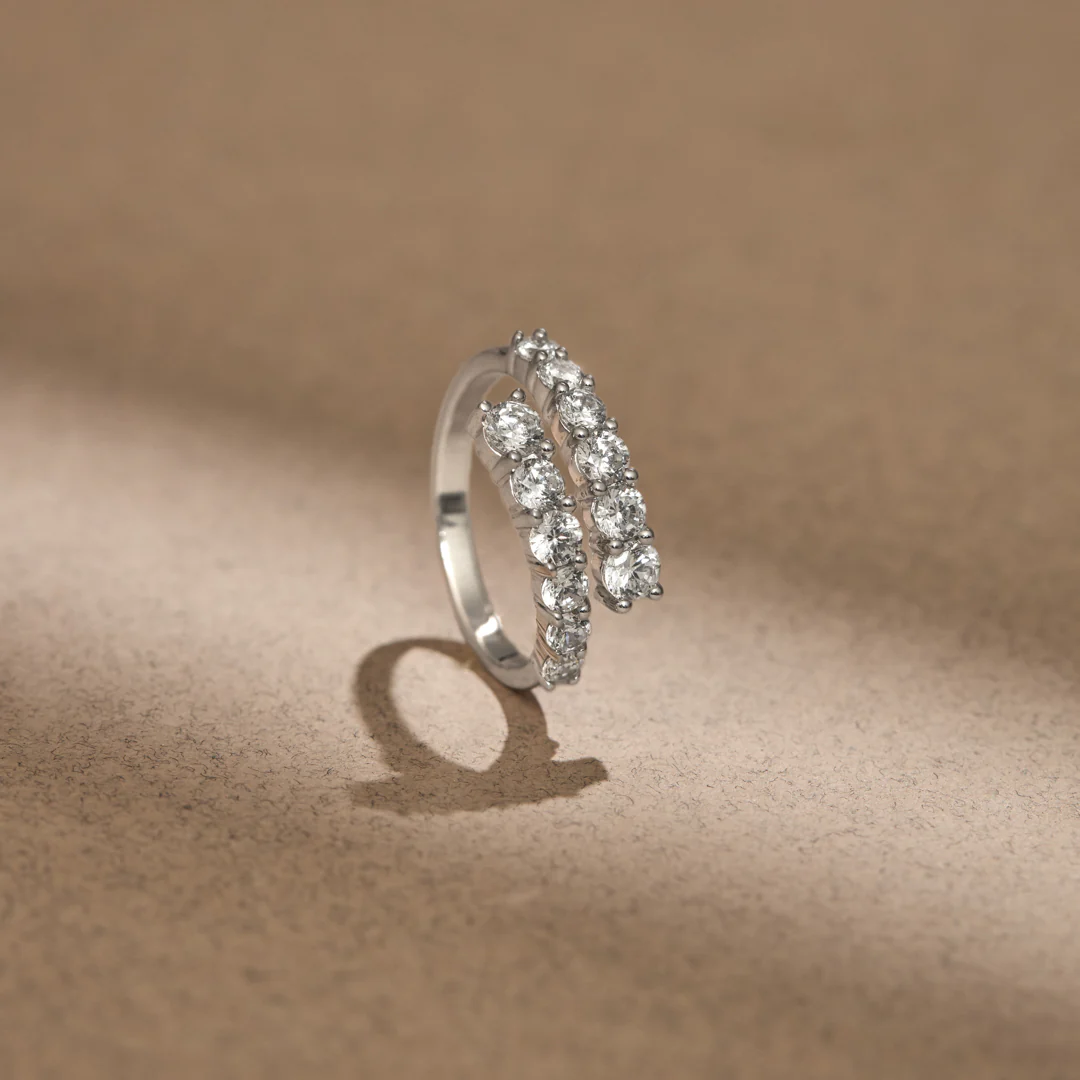 Split Spark Diamond Ring