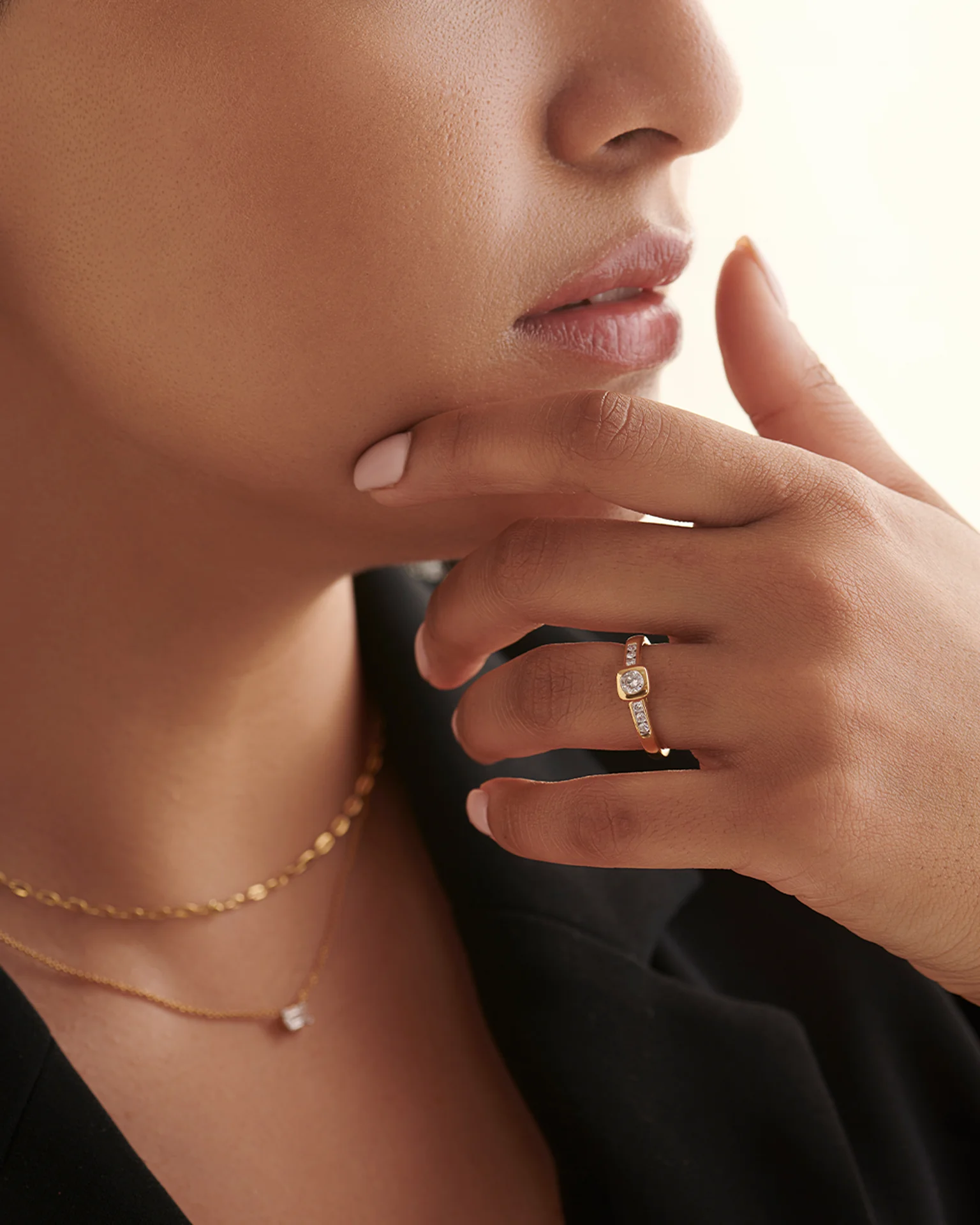 Square Solitaire Ring - Image 4