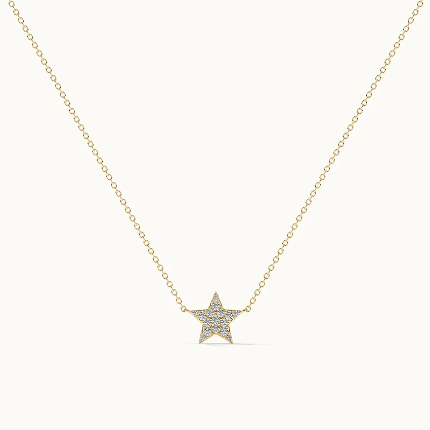 Star Pave Diamond Necklace - Image 3