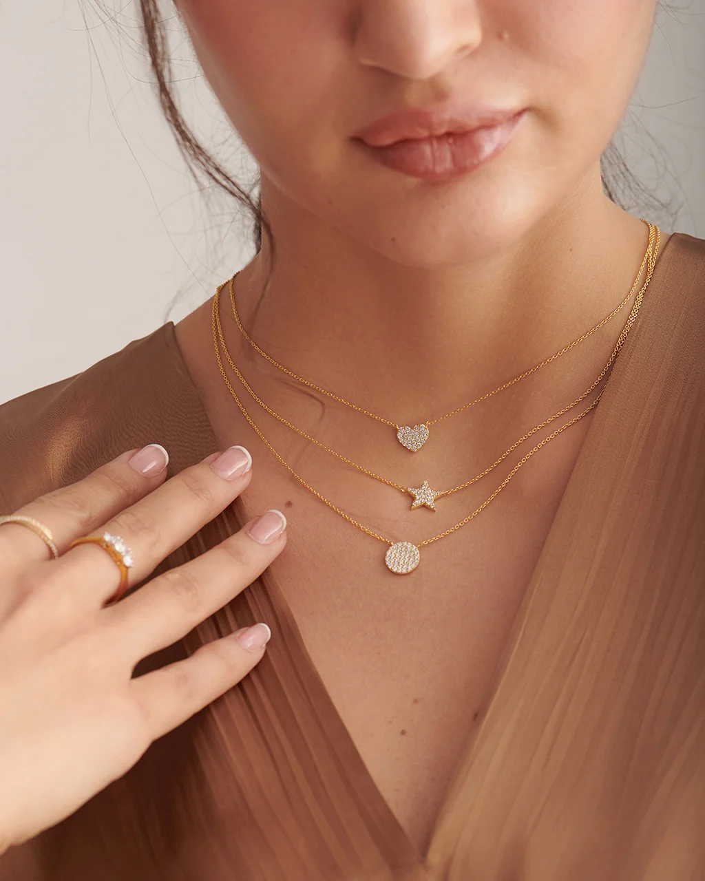 Star Pave Diamond Necklace - Image 4