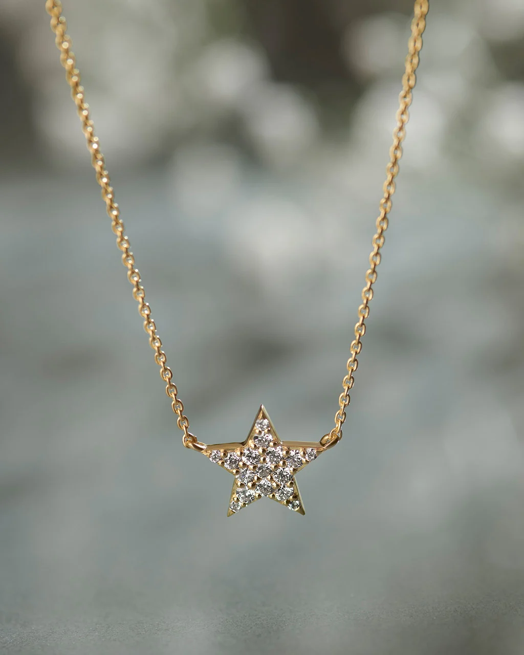 Star Pave Diamond Necklace - Image 5