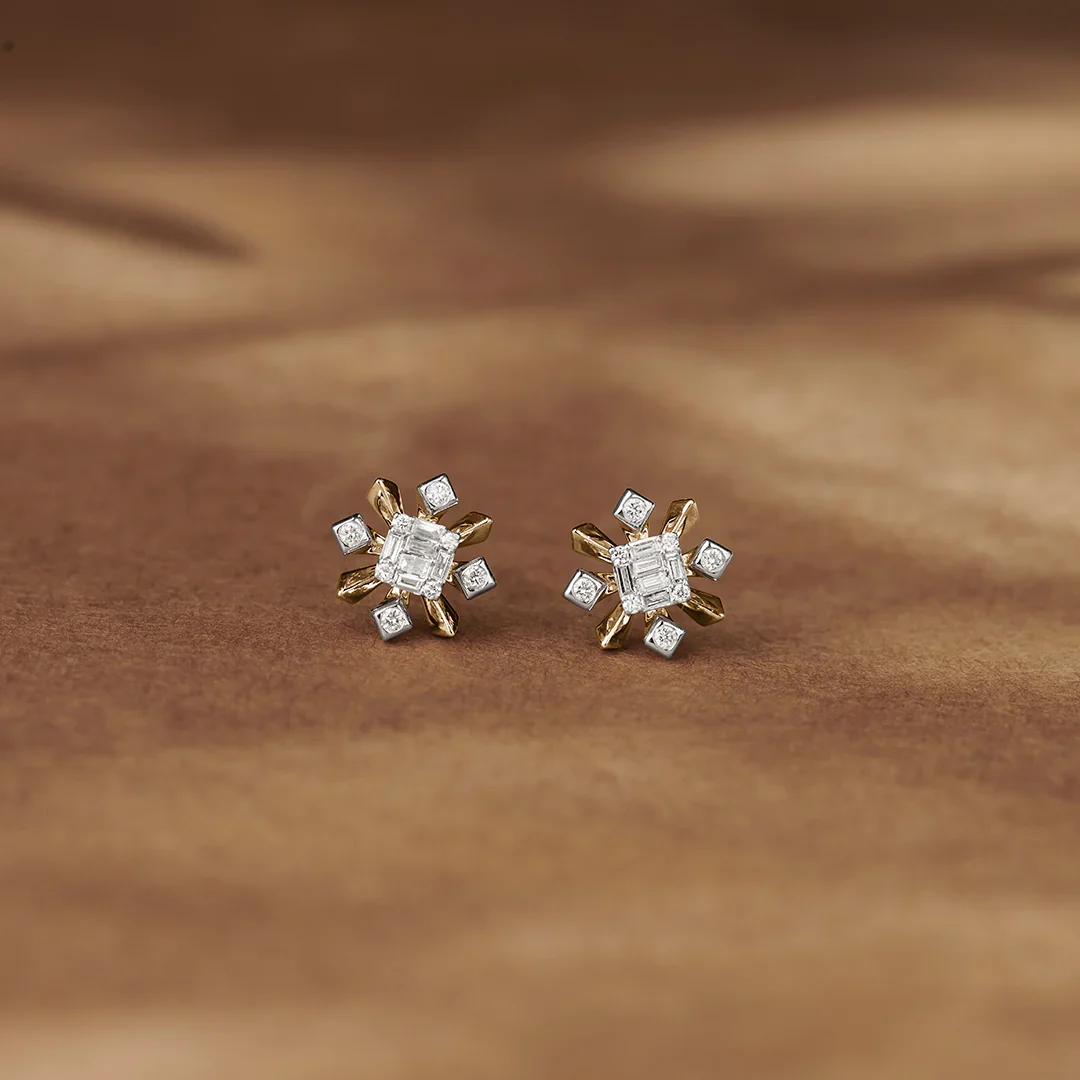 Star Petal Diamond Studs