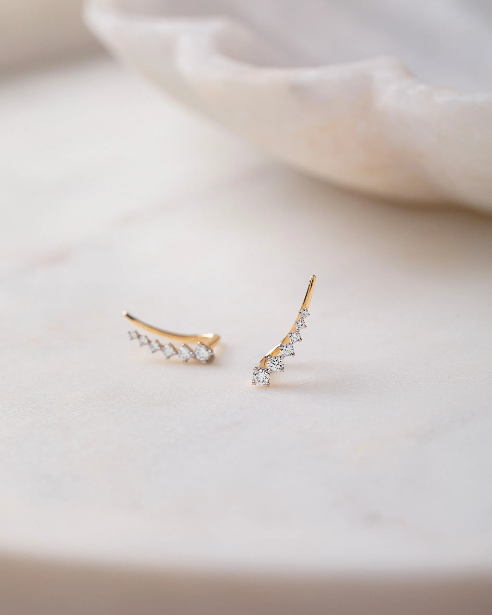 Stylish Diamond Climber Earrings - Image 2