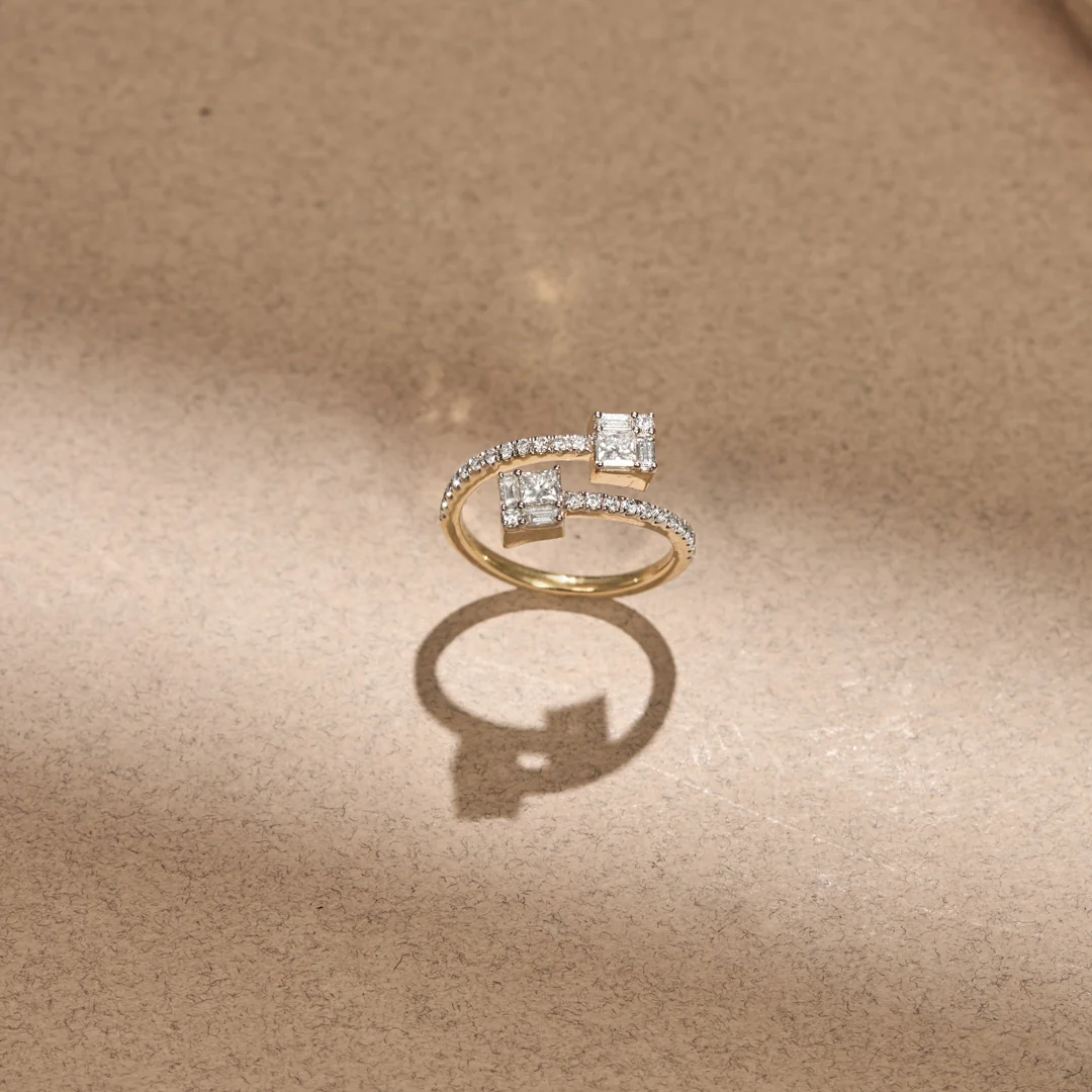 Subtle Wrap Diamond Ring
