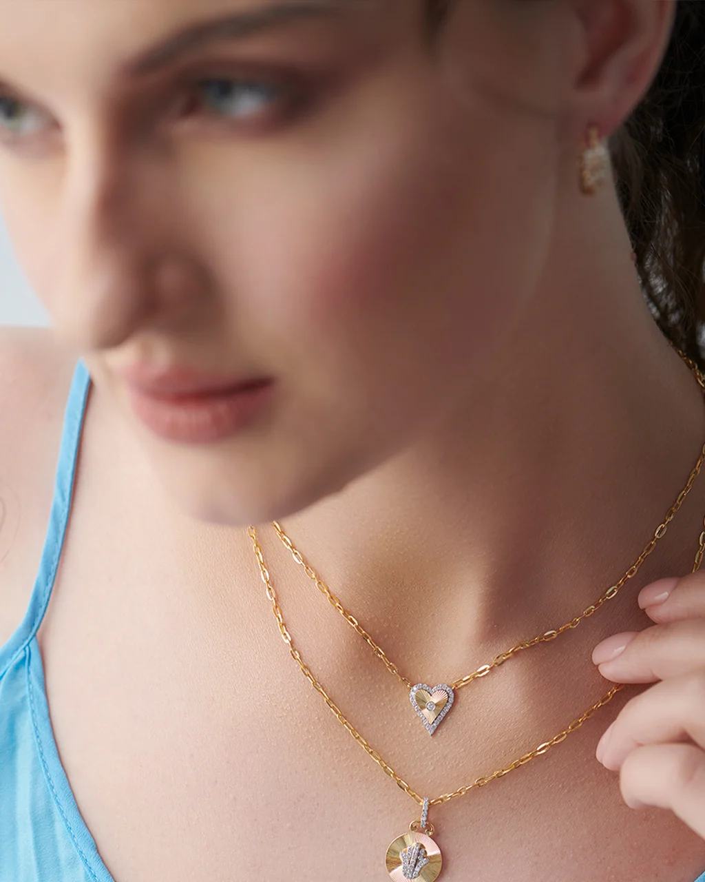Sun Kissed Heart Diamond Necklace - Image 6