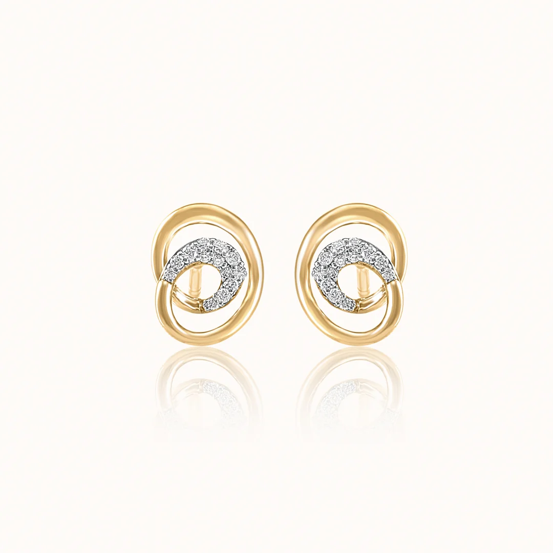 Swirl Diamond Earrings - Image 4