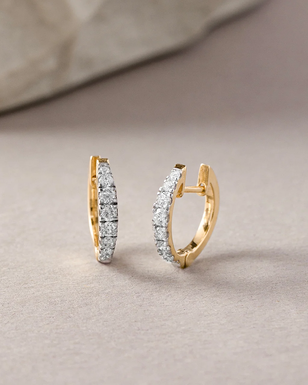 Tapered Classic Diamond Hoops - Image 5
