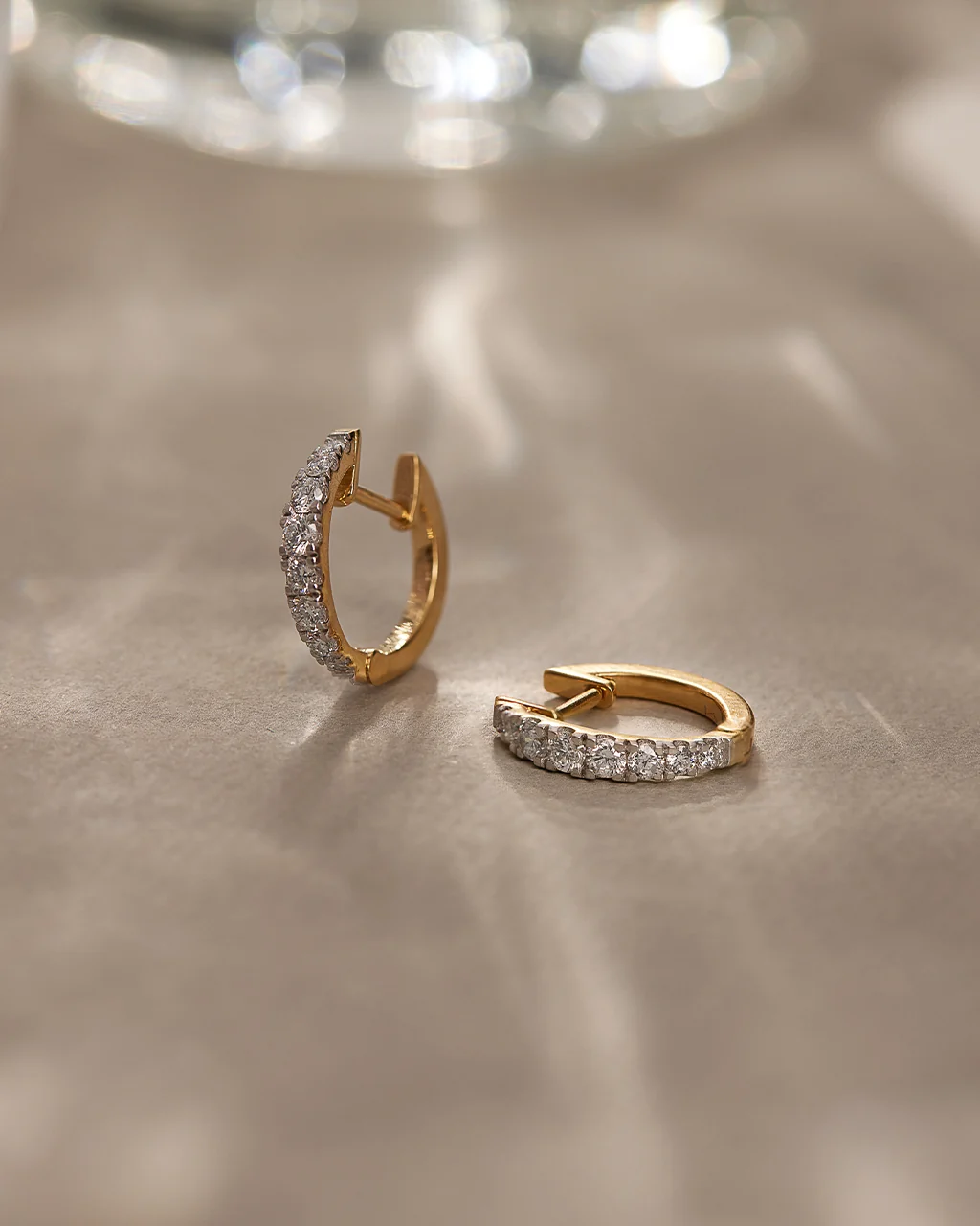 Tapered Classic Diamond Hoops - Image 6