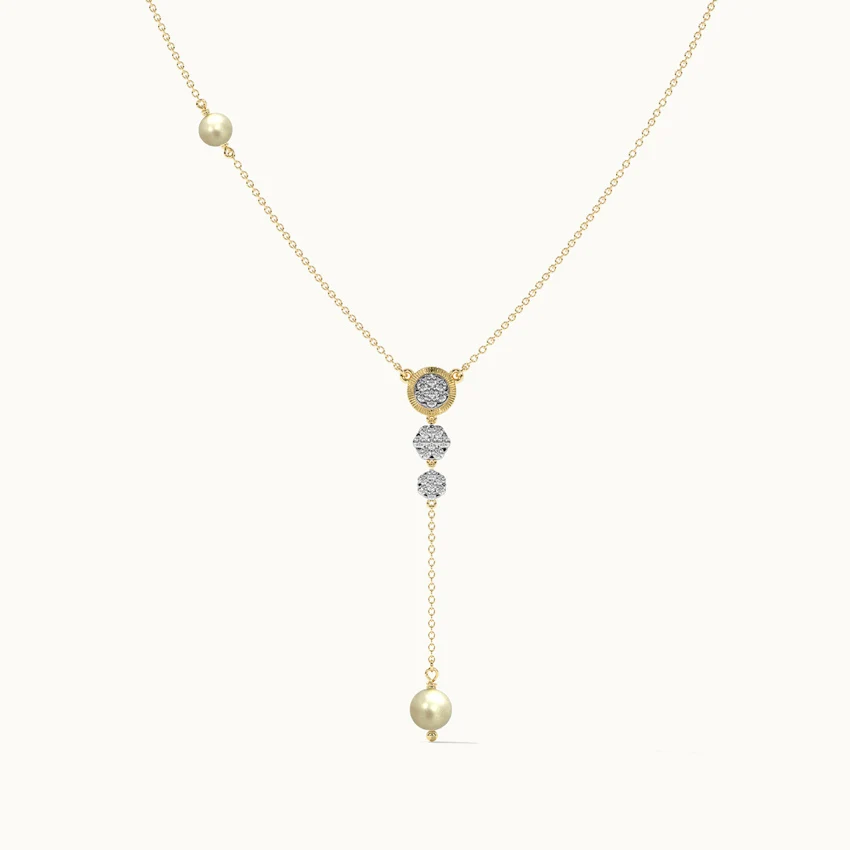 Teardrop Diamond Lariat Necklace - Image 3