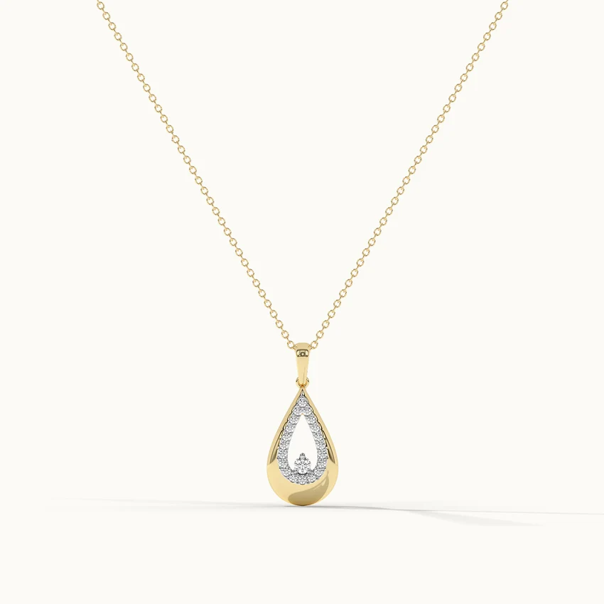 Teardrop Diamond Necklace - Image 3