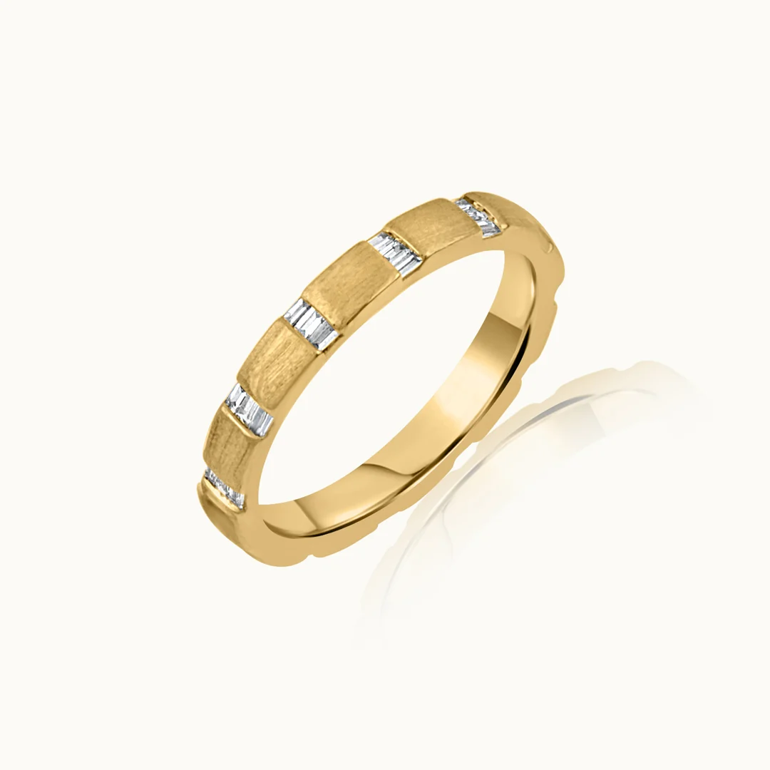 Textured Baguette Diamond Band - Image 3