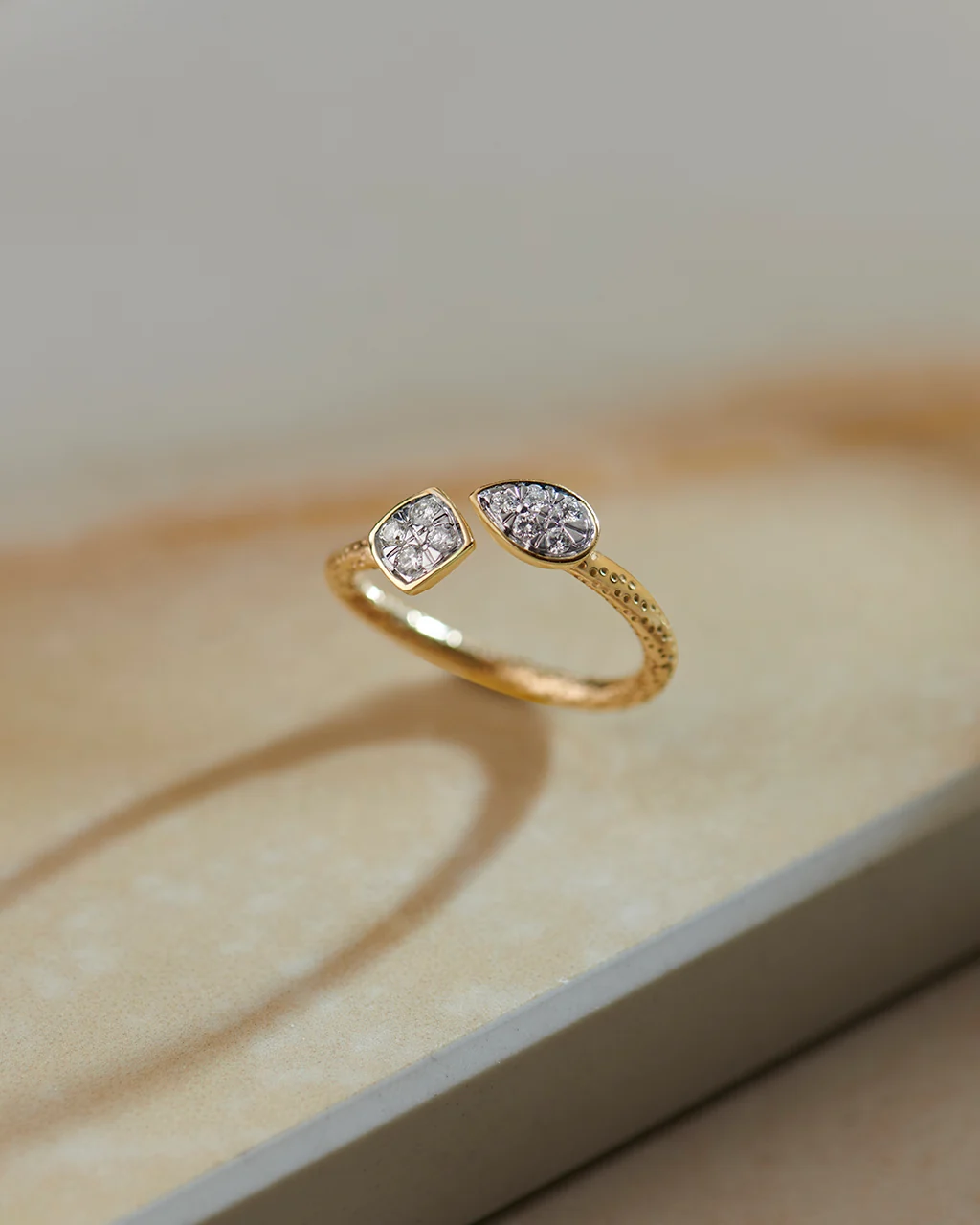 Textured Open Diamond Ring - Image 6