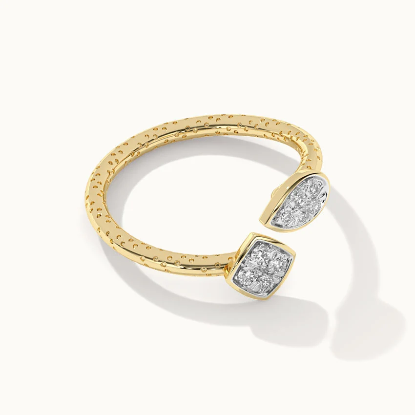 Textured Open Diamond Ring - Image 8