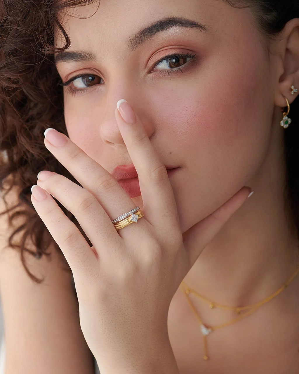 Textured Princess Solitaire Ring - Image 4