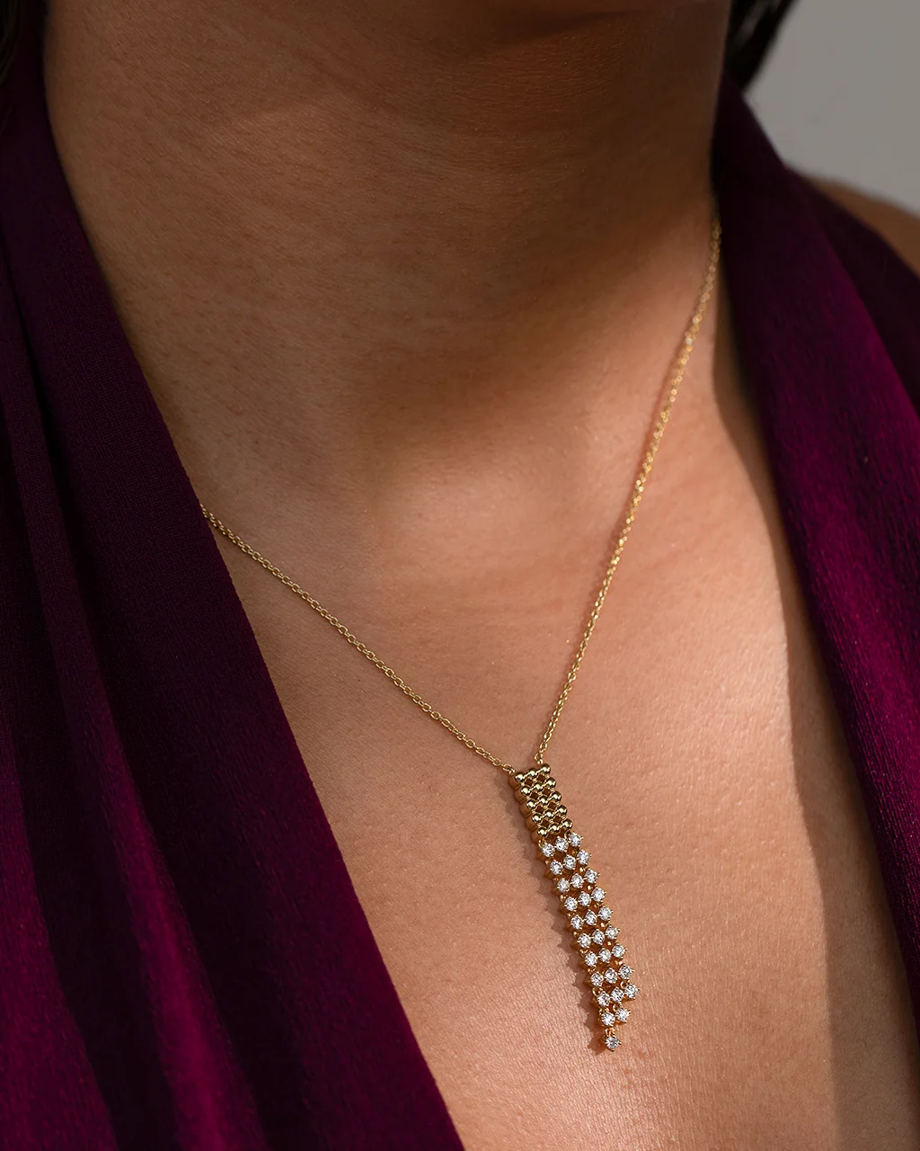 The Lightfall Line Diamond Necklace - Image 2
