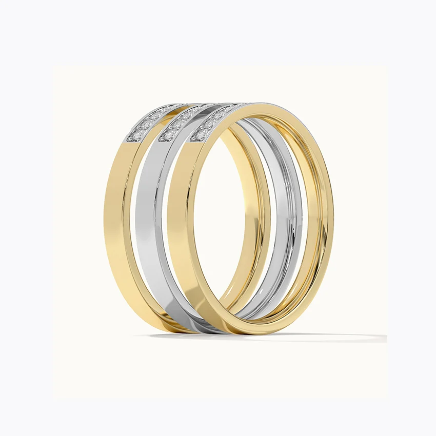 Three Stackable Diamond Band - Image 5