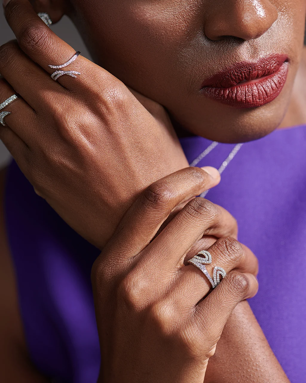 Tiara Stackable Diamond Band - Image 2