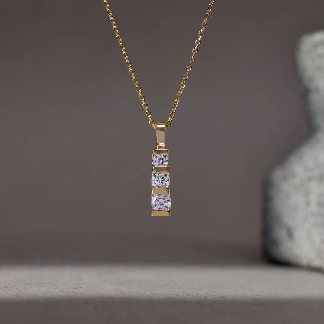 Tri - Star Diamond Necklace