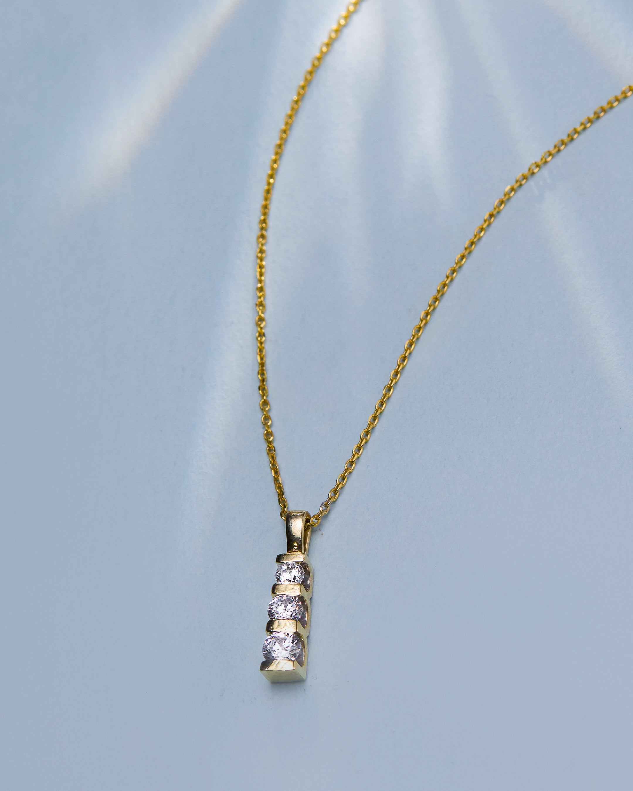Tri - Star Diamond Necklace - Image 5