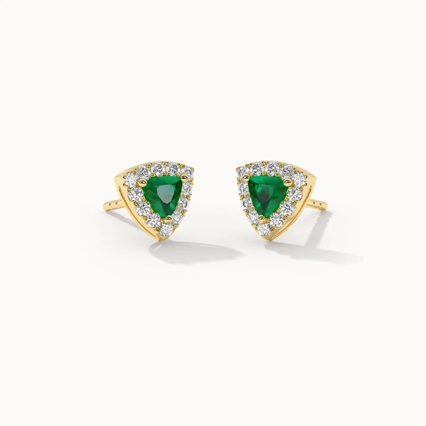 Trillion Small Diamond Earrings - Image 7