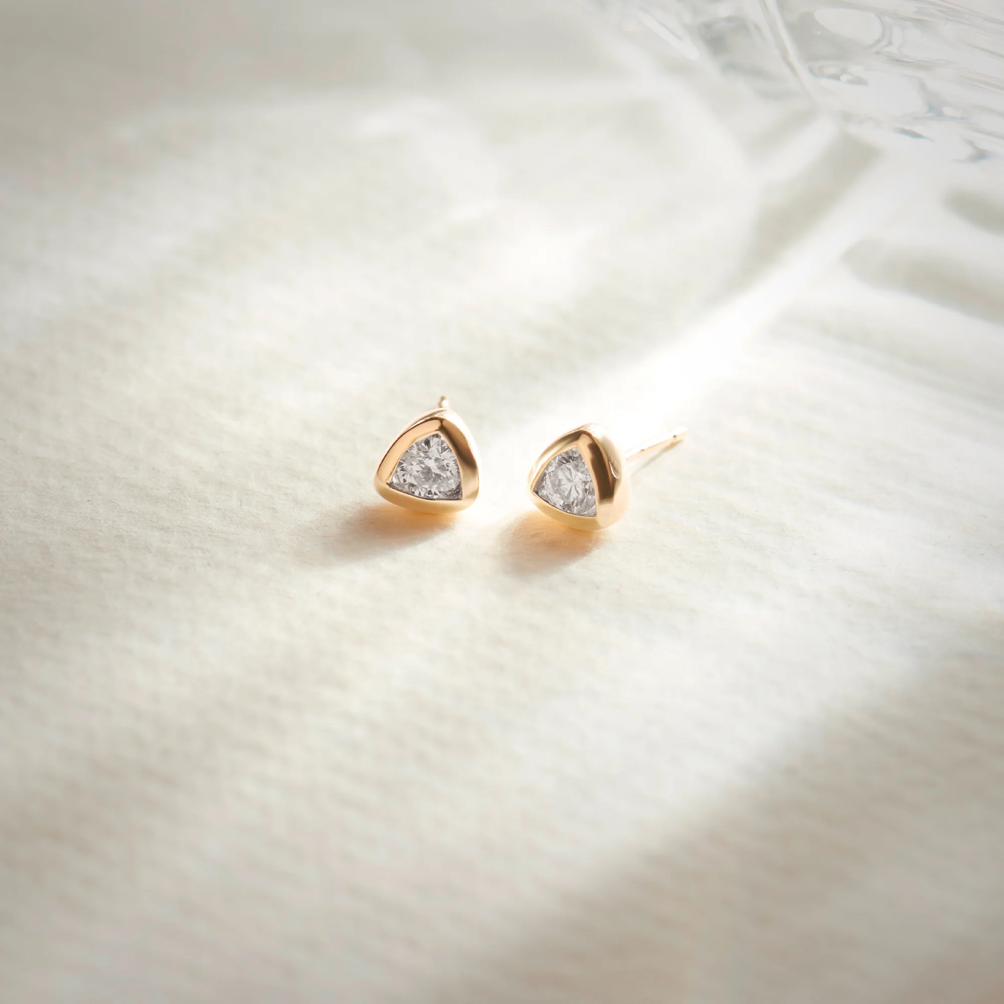Trillion Small Solitaire Earrings