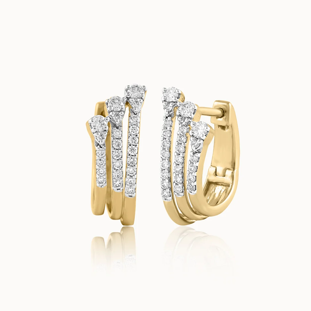 Trio Diamond Hoops - Image 3