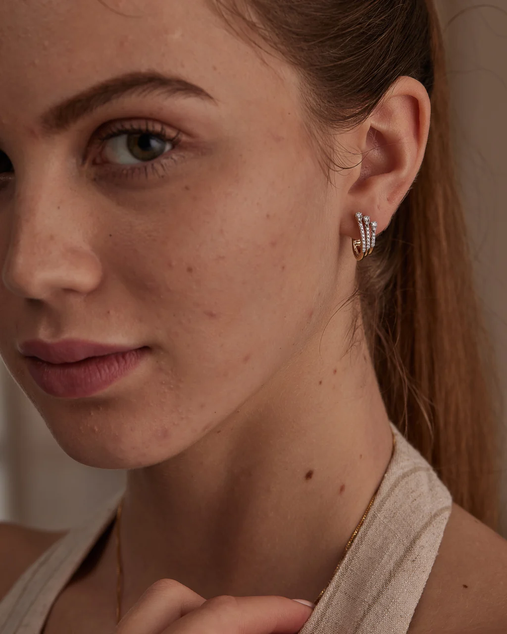 Trio Diamond Hoops - Image 4