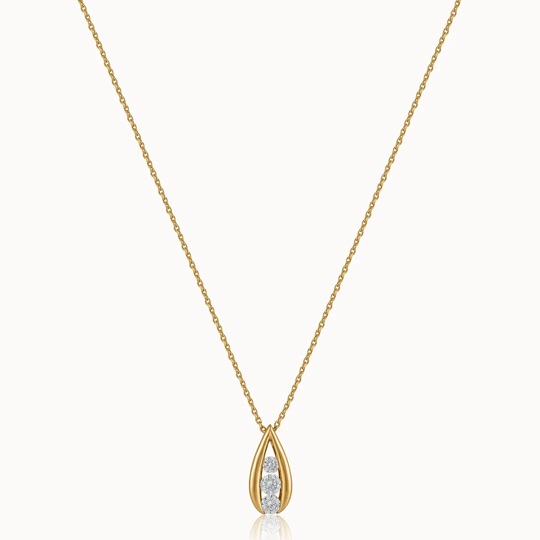 Trio Glow Solitaire Necklace - Image 3